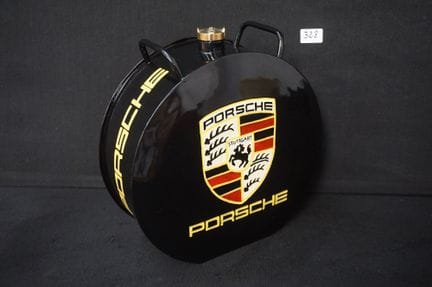 Decorative metal oil can - "PORSCHE" - H: 36 cm