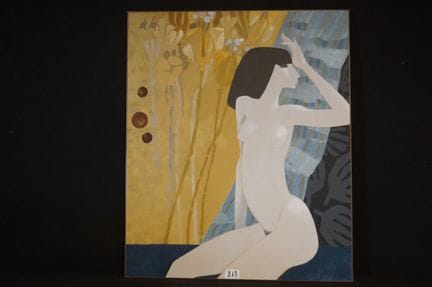 JAN DE LEE (1932–2000) — "Female Nude" — oil on ca