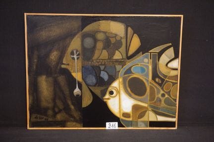 JAN DE LEE (1932–2000) — "Ochre-Colored Compositio