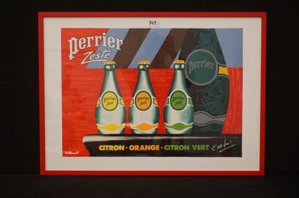 Vintage screen-printed advertising poster - "PERRI