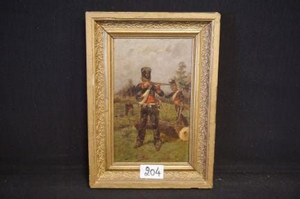 LOUIS GEENS (1835–1906) — "Armeé Francaise — chass