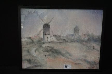 RENAAT BOSSCHAERT（1938 - 2007）- "Knokke" - 粉彩画 - 已