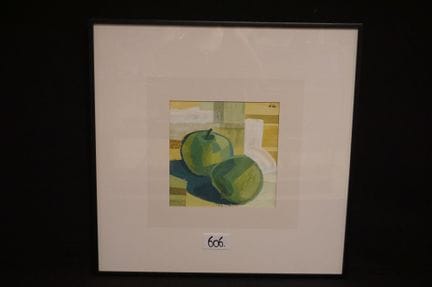 JAN DE LEE (1932–2000) — "Apples" — oil on panel —