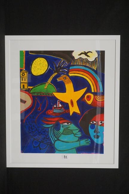 纪尧姆·科内耶（1922—2010） - “雨过天晴” - 大幅石版画 - 铅笔签名 - 标注200