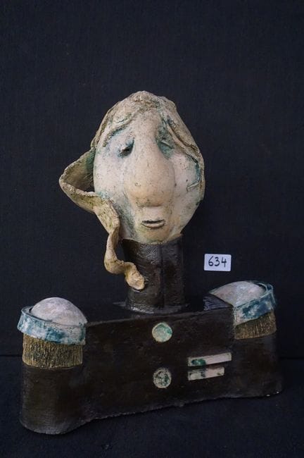 Modern ceramic bust - "The General" - H: 39 cm