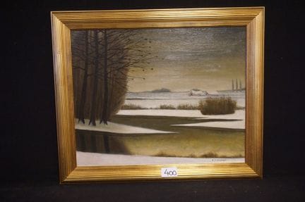 PIERRE THEVENET (1870–1937) – "Winter Landscape" –