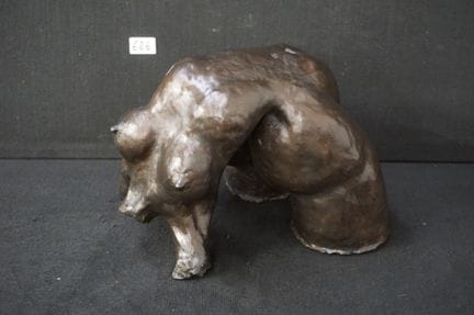 MARC BOLLION (1953 -  ) - "Nude" - ceramic sculptu