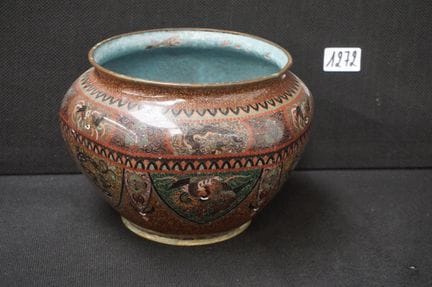 Japanische Jardinière aus Champlevé-Emaille – verz