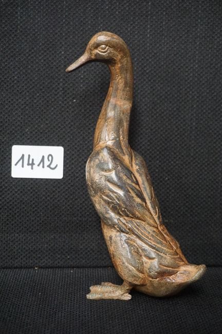 PIERRE CHENET - "duck" - bronze sculpture - signed