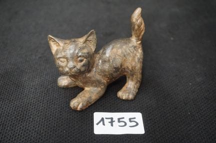 PIERRE CHENET - "gatto" - scultura in bronzo - fir