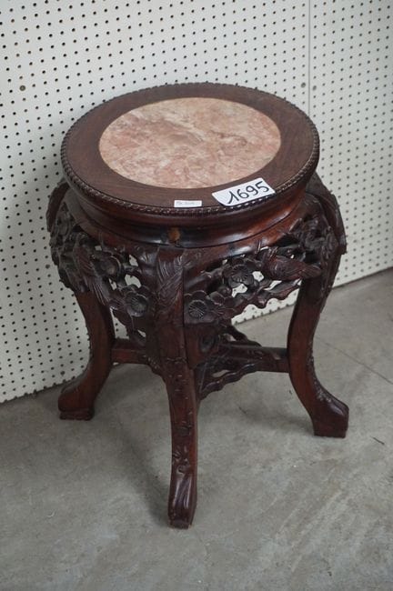 Round Chinese flower stand—marble base—H: 46 cm—di