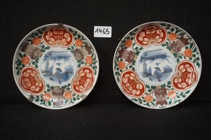 2 japanische Porzellanteller – Imari – Durchmesser
