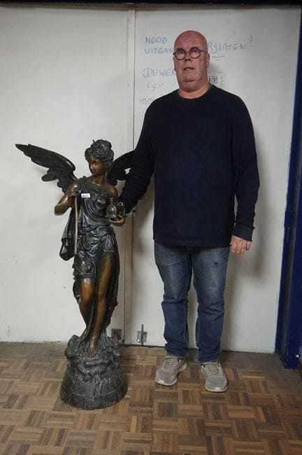 Very large bronze sculpture - "Allegorical Figure"