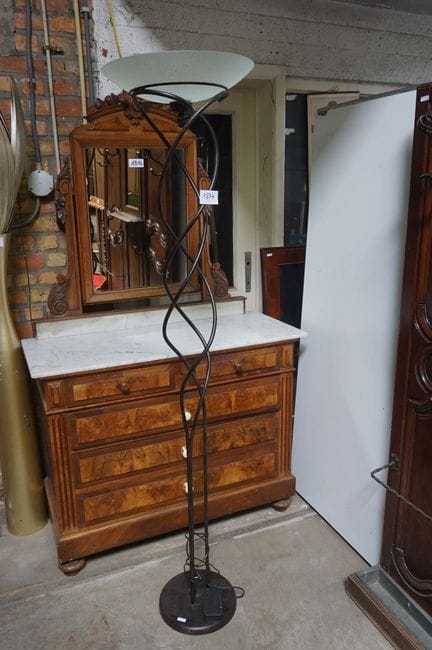 lampe sur pied vintage - en forme de spirale - en 