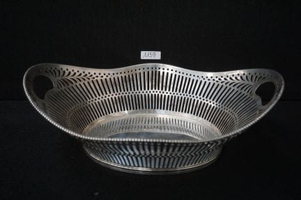 panera fina en plata - hallmarked - laurelled - bo