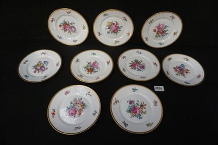 DRESDA - 9 piatti in porcellana - diametro: 20 cm