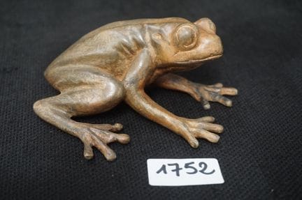 PIERRE CHENET - "rana" - scultura in bronzo - firm