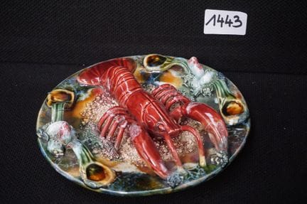Majolica plate—in the style of BERNARD PALISSY—pol