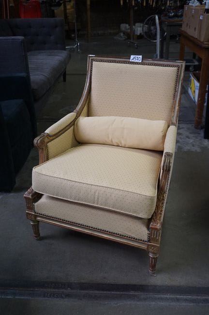 beautiful ornate seat in Louis XVI style