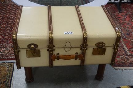 "STATER TRUNK" coffee table—made with brass hardwa