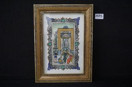 Beautiful Persian painting - "traditional court sc