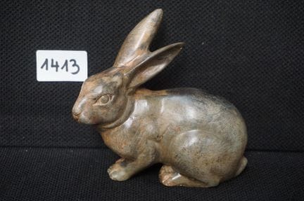 PIERRE CHENET - "Rabbit" - bronze sculpture - sign