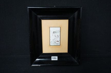 Erotic Indian miniature painting in a frame—frame 