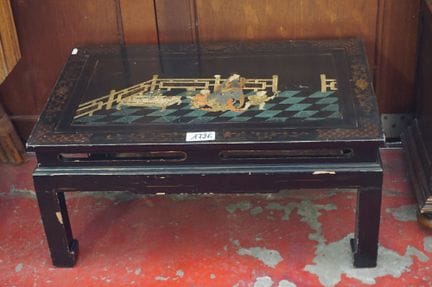 Tavolino cinese - decorato con personaggi - Altezz