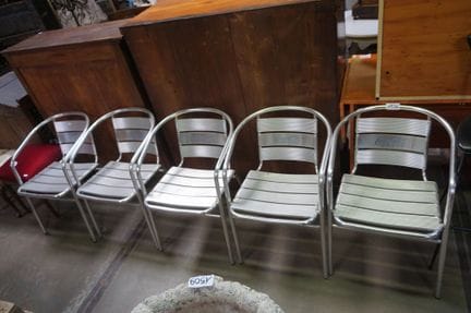5 "COCA-COLA" aluminum patio chairs