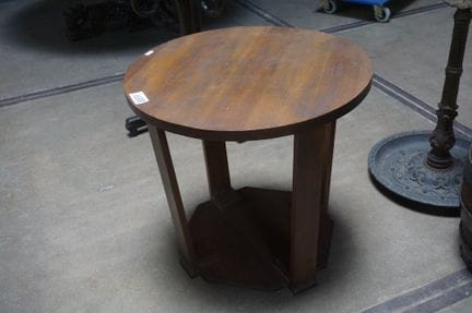Round Art Deco side table - ca. 1930 - H: 62 cm - 
