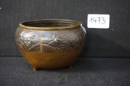Japanische Bronzeschale – auf drei Füßen – MEIJI-Z