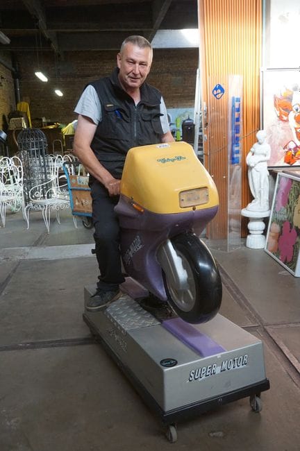 Vintage "SUPER MOTO" kiddie ride—coin-operated att