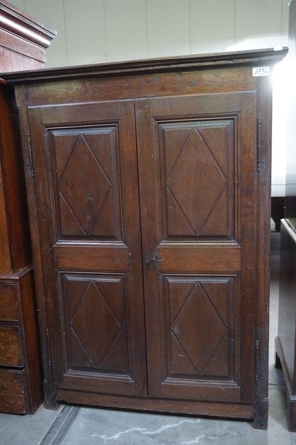 18th-century two-door cabinet—oak—Louis XIII style