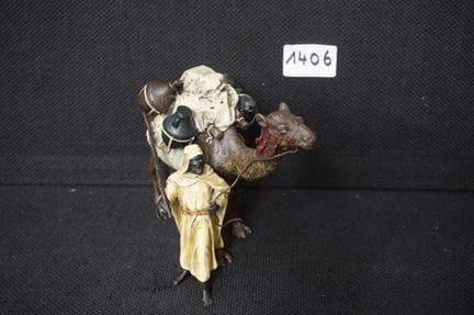 Polychrome bronze group in the Viennese style - "A