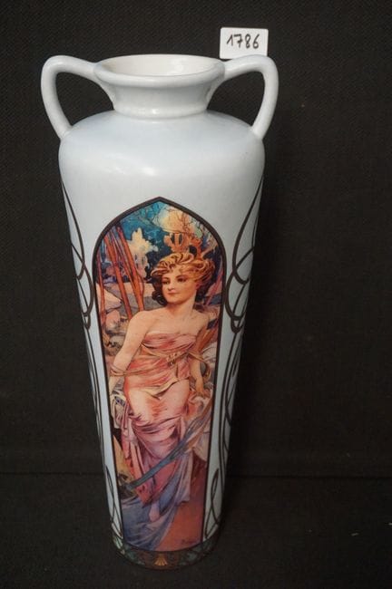 vaso decorativo in porcellana - stile Art Nouveau 