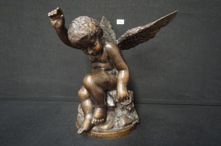 statua in bronzo - "Cupido" - A: 50 cm