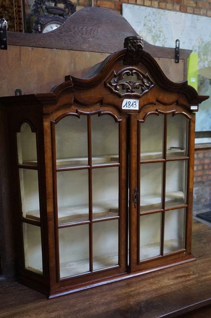 vitrine suspendue hollandaise d'époque - H : 85 cm