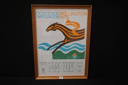 marco con póster - «HIPÓDROMO DE OOSTENDE WELLINGT