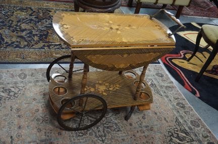 Maleta con ruedas vintage italiana, decorada con i