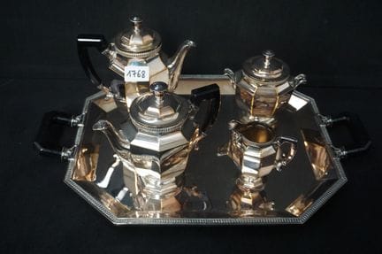 bellissimo set da caffè e da tè in argento, compos
