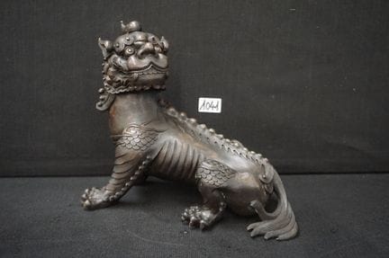 Beautiful Chinese bronze statue—a creature from Ch