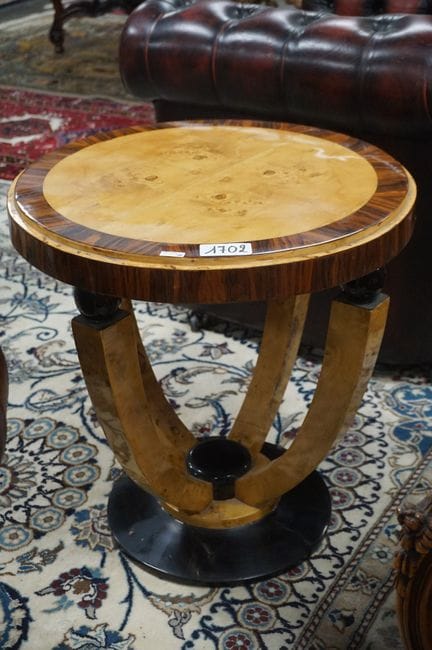 bellissimo tavolino rotondo in stile Art Déco - A: