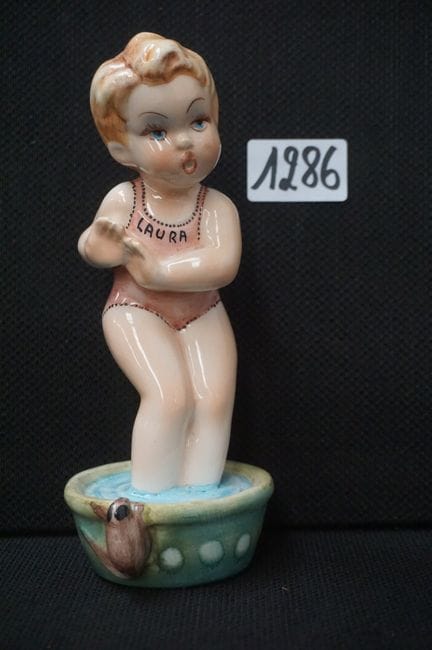 LENCI - polychrome Italian Art Deco faience sculpt