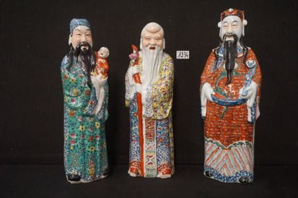 3 chinesische Porzellanfiguren – „Die drei Weisen“