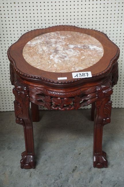 Chinese flower stand—marble base—H: 45 cm—diameter