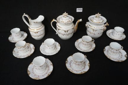 Servizio da caffè del XIX secolo a Vieux Bruxelles