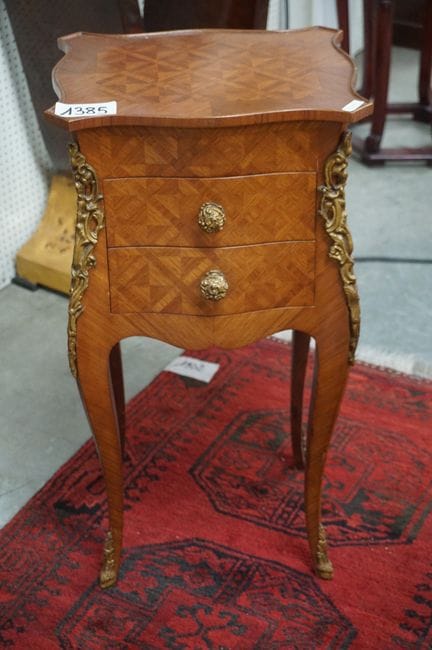 marquetry nightstand—with 2 drawers in the front a