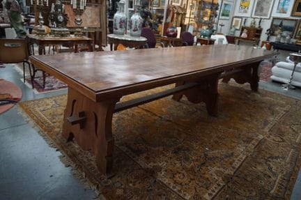 Exceptionally large Spanish wooden table—height: 1