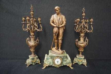 Large 19th-century three-piece mantelpiece set in 