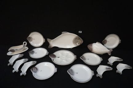 WAECHTERSBACH - beautiful fish dinner set for 6 pe